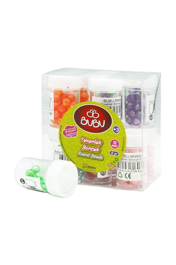 Bu-Bu Yuvarlak Boncuk 6 Renk Bubu-Bn0001 (12 Li Paket) - Image 1