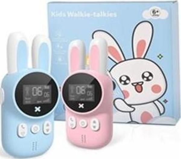 Wowkids Xj11 Rabbit Çocuk Walkie Talkie Blue-Pink - Image 1