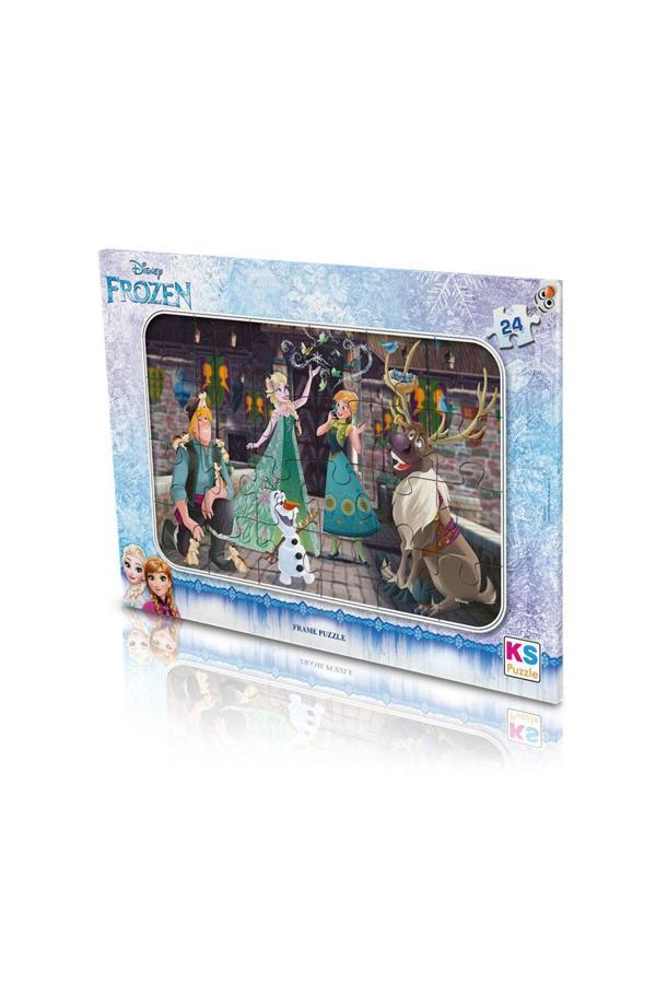 Ks Games Frame Puzzle 24 Parça Frozen Lisanslı (Karışık Desen 1 Adet) Frz704 - Image 1