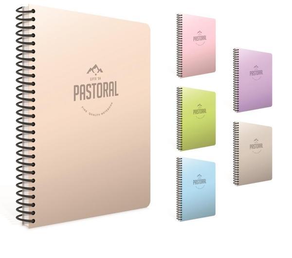Gıpta Pastoral A4 Spiralli Pp Kapak Defter 72 Yaprak Kareli (4 Lü Paket) 3242 - Image 1
