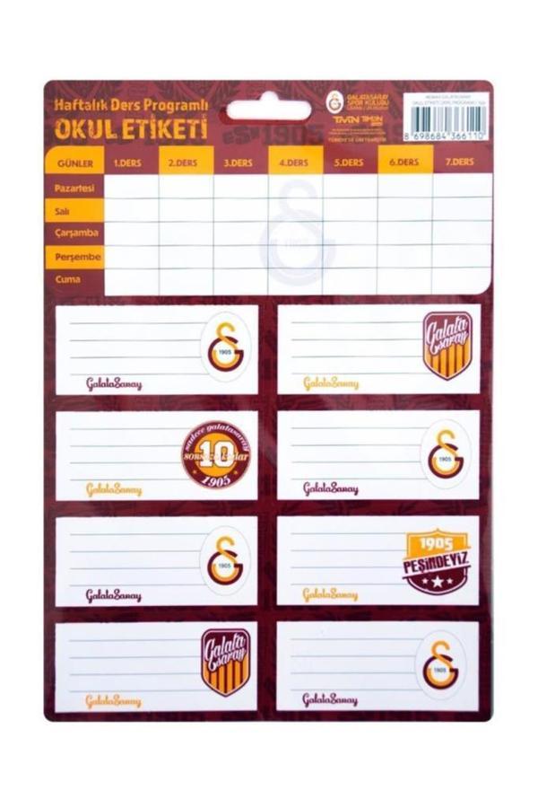 Tmn Galatasaray Okul Etiketi Ders Programlı 3 Yaprak 25X12 463643 - Image 1