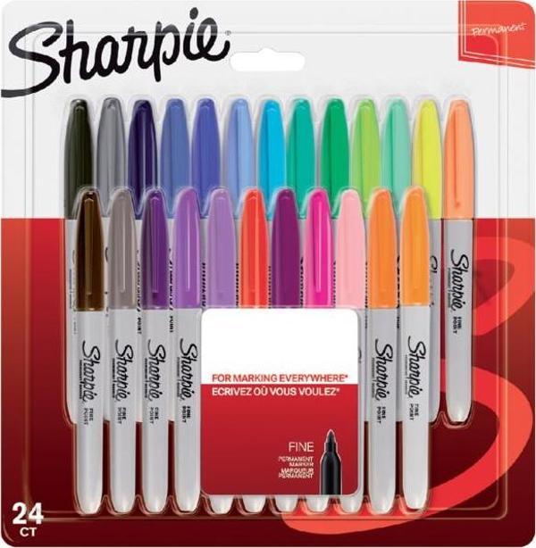 Sharpie 2065405 Permanent Fine Kalem Karışık Renk 24 Lü - Image 1