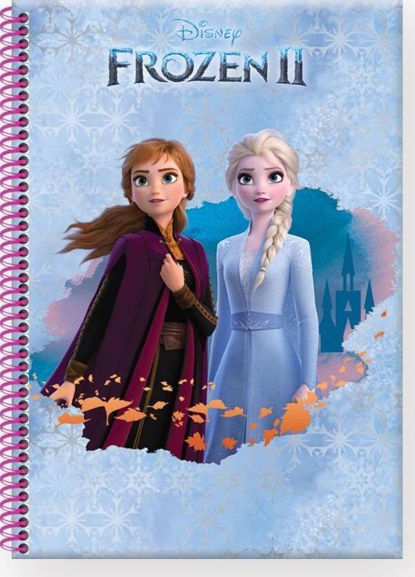 Frozen II A4 80 Yaprak Kareli Spiralli Karton Kapak Defter 60 Gram - Image 1