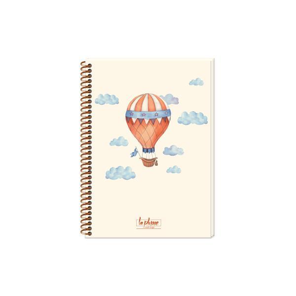 La Plume Balloons 17X24Cm 80 Yaprak Çizgili Spiralli Sert Kapak Hafif Kağıt Defter (2 Li Paket) - Image 1