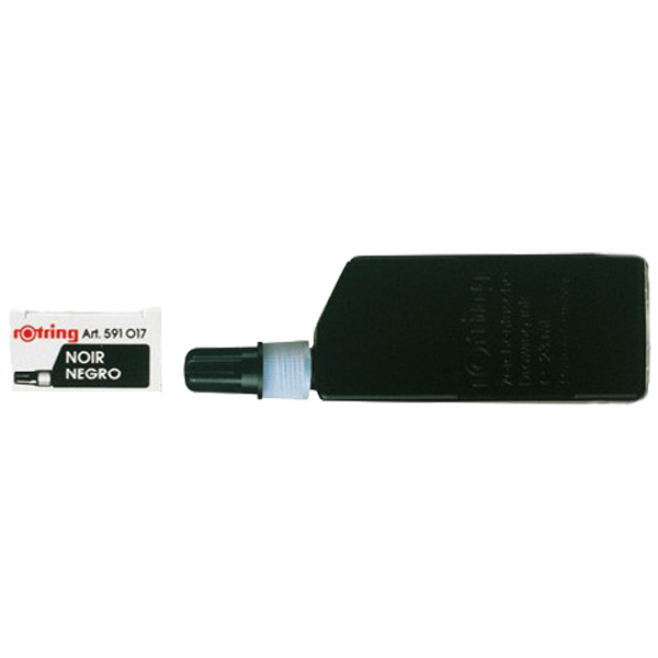Rotring Rapido Kalem Mürekkebi 23 Ml. Siyah S0194660 - Image 1