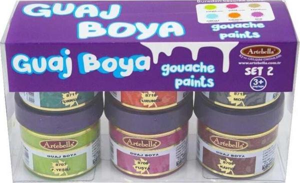 Artebella Guaj Boya 6 Lı Set-02 50 Cc Abs80050 - Image 1