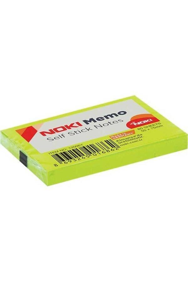 Noki Yapışkanlı Not Kağıdı 80 Yaprak 51X75Mm Yeşil No:12006Y (12 Koçan) - Image 1