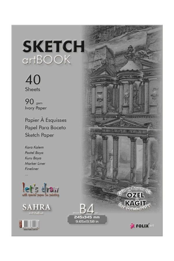 Sahra Bloknot Not Defteri Tutkallı İvory Kağıt 24,5X34,5 Cm 90 Gram FLX-821428 - Image 1