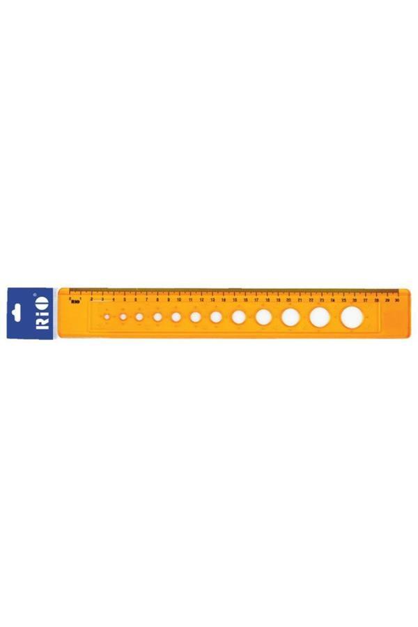 Rio Daire Şablonlu Cetvel 1-20 Mm 802 (1 Adet) - Image 1