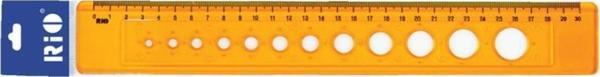 Rio Daire Şablonlu Cetvel 1-20 Mm 802 (1 Adet) - Image 1