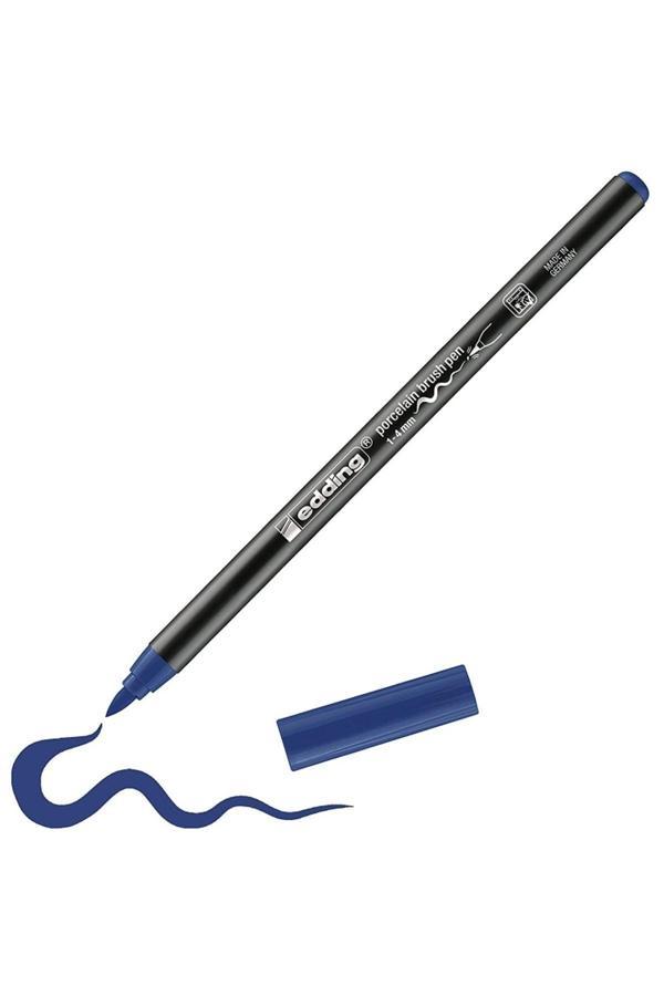 Edding 4200 Porselen Kalemi - Hobi Sanat Kalemi 1-4Mm Çelik Mavisi (10 Lu Paket) - Image 1