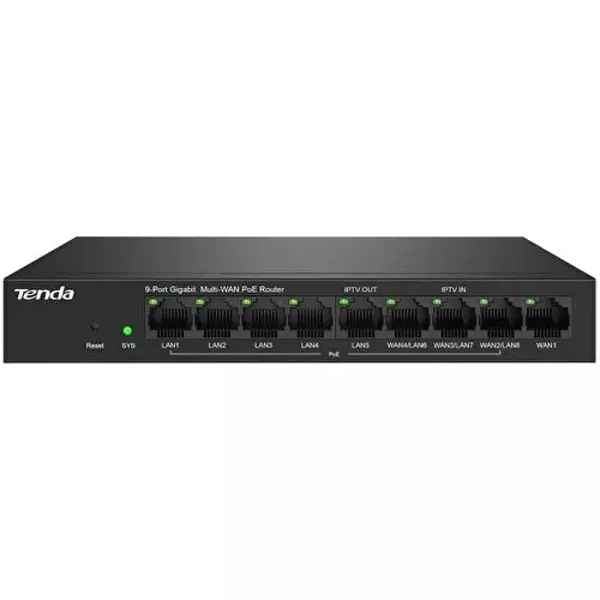 G0-8G-Poe 9 Port 8 Port Poe+ 10-100-1000 Switch Hub Çelik Kasa Poe Router - Image 1