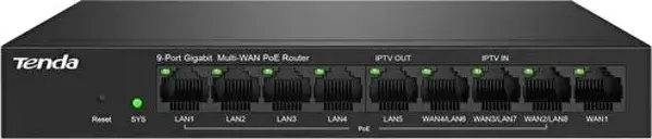 G0-8G-Poe 9 Port 8 Port Poe+ 10-100-1000 Switch Hub Çelik Kasa Poe Router - Image 1