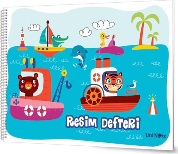 Uni Note Resim Defteri Spiralli Karton Kapak 15 Yaprak 24X34Cm 33000 (12 Li Paket) - Image 1