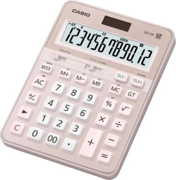 Casio Ds-2B-Pk Pembe Profesyonel 12 Hane Masa Üstü Hesap Makinesi - Image 1