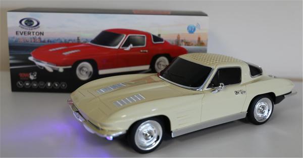 Everton Rt-1956 Bej Arabalı Bluetooth Fm-Usb-Tf-Aux Şarjlı Nostaljik Radyo - Image 1