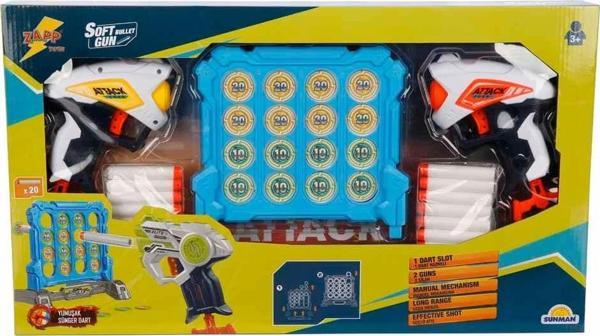 Sunman Oyuncak Zapp Toys Hedef Tahtalı Sünger Dart Atan Silah Seti SUN-S00003574 - Image 1