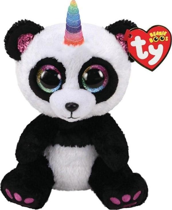Mega Panda - Panda With Horn Reg - New Tek Boynuzlu Panda 15 Cm Peluş Oyuncak 150079TY36307 - Image 1