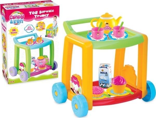 Dede Oyuncak Candy Çay Servis Arabası 14 Parça 03354 - Image 1