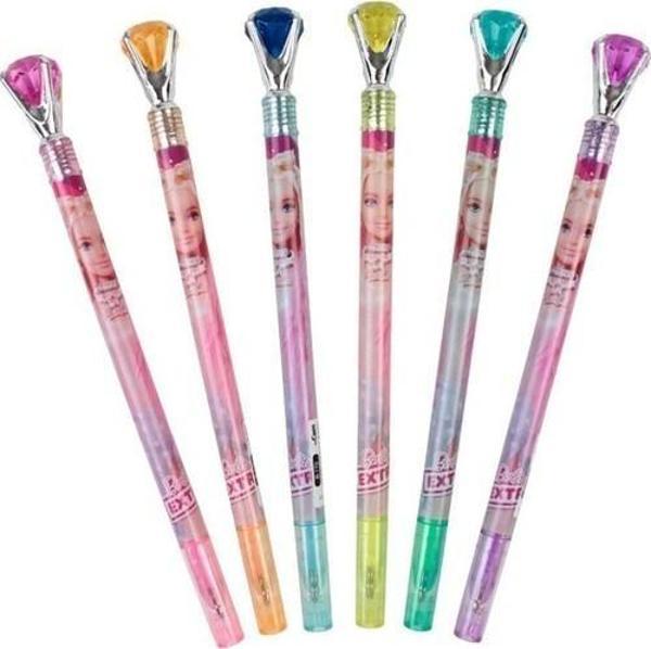 Dolphin Jel Tükenmez Kalem Barbie Taşlı 6 Renk B-170 (48 Li Paket) - Image 1