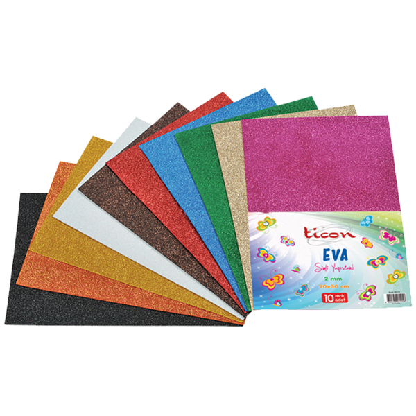 Ticon A-4 Yapışkanlı Simli Eva 2 Mm 10 Lu (1 Paket 10 Adet) - Image 1