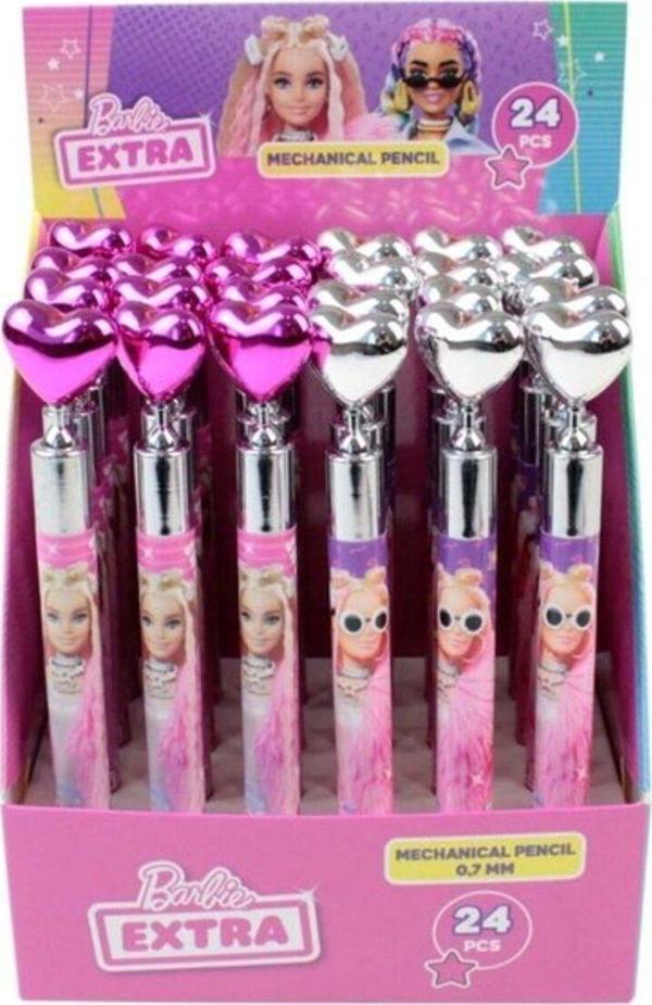 Dolphin Versatil Kalem 0,7 Mm (Mekanik Kurşun Kalem) Barbie Kalp Başlıklı B-8036 (24 Lü Paket) - Image 1