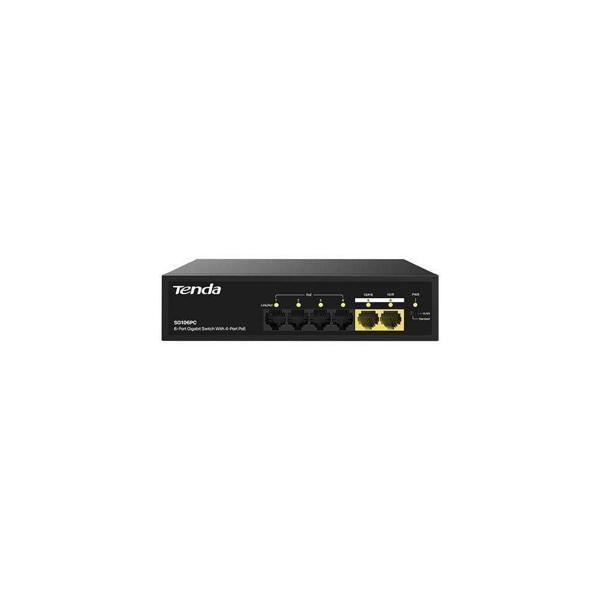 Sg106Pc 6 Port 4 Port Poe+ 10-100-1000 Mbps + 2 Port Uplink Switch Hub Çelik Kasa Rack Mount - Image 1