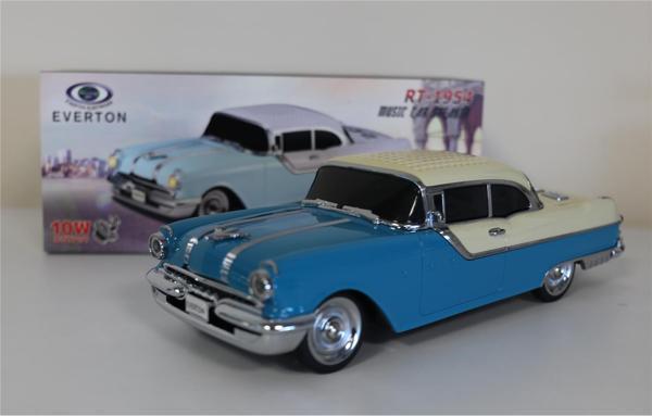 Everton Turkuaz Arabalı Bluetooth Fm-Usb-Tf-Aux Şarjlı Nostaljik Radyo Rt-1954 - Image 1