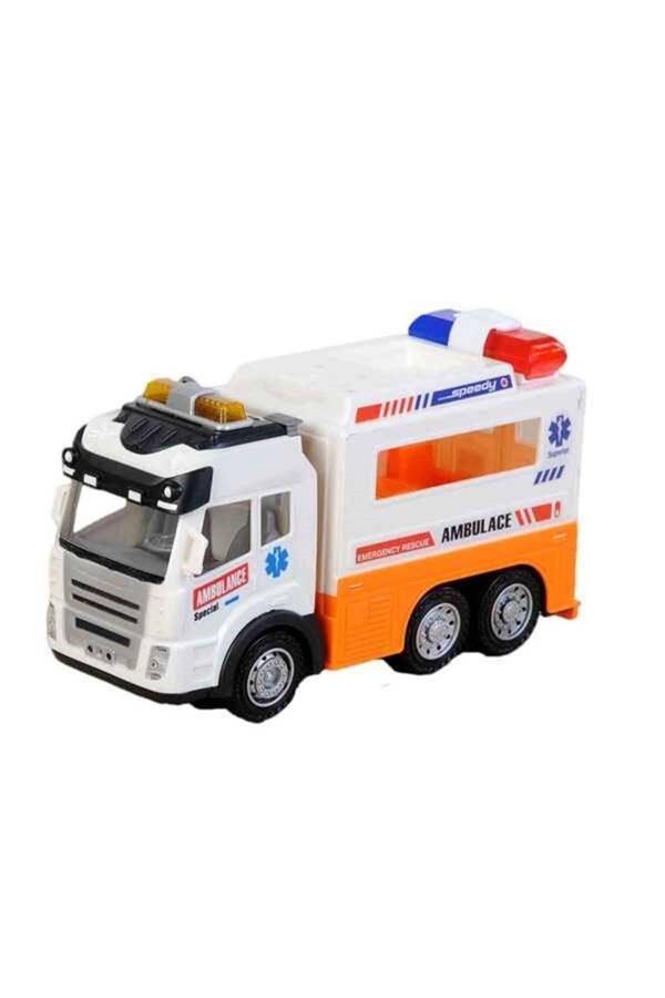 Can Toys Oyuncak Işıklı ve Sesli Dönen Ambulans Kamyon - Image 1
