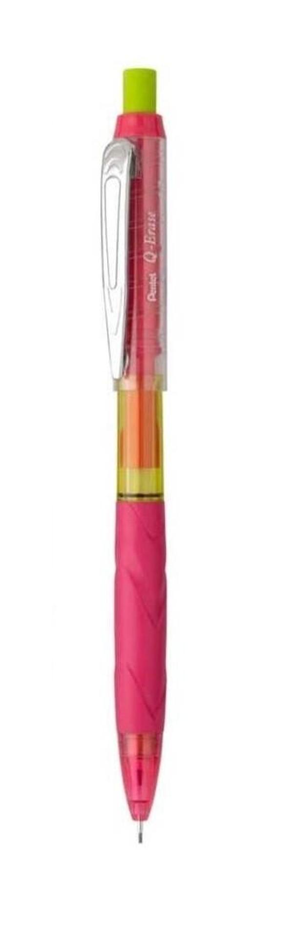 Pentel Versatil Kalem (Mekanik Kurşun Kalem) Metal Klipsli Büyük Boy Silgili Q-Erase 0.7 Mm Pembe y-qe427-p - Image 1