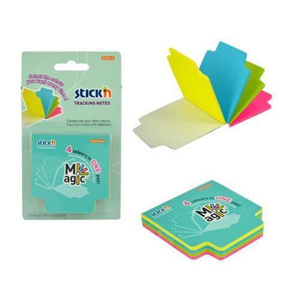 Hopax Stickn Yapışkanlı Not Kağıdı 70X70 Mm 4 Neon Renk 100 Yaprak 4-2156000-5001 - Image 1