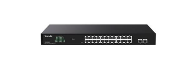 Tenda Teg2226F 24 Port 10-100-1000 + 2 Port Sfp Switch Cloud Yönetilebilir Çelik Kasa Switch - Image 1