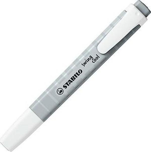 Stabilo Fosforlu Kalem (İşaret Kalemi) Swing Cool 1-4 Mm Kesik Uç Pastel Buzlu Tozlu Gri 275/194-8 (10 Lu Paket) - Image 1