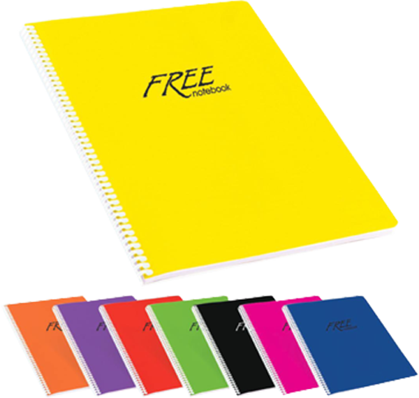 Keskin Color Free - A4 120 Yaprak Çizgili Defter Spiralli Pp Kapak 320451-99 - Image 1