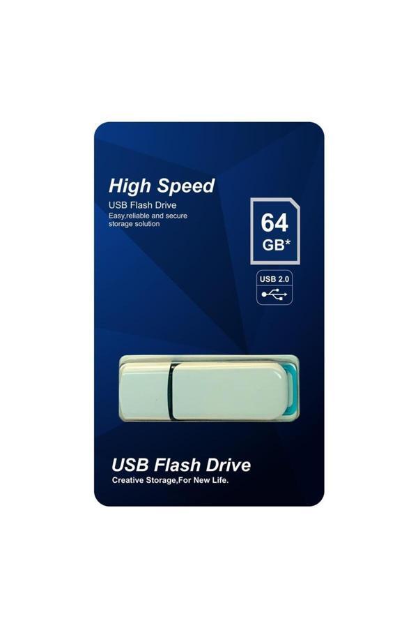 Elba Flash Bellek 64 Gb Plastik Beyaz-Mavi 2.0 Usb - Image 1