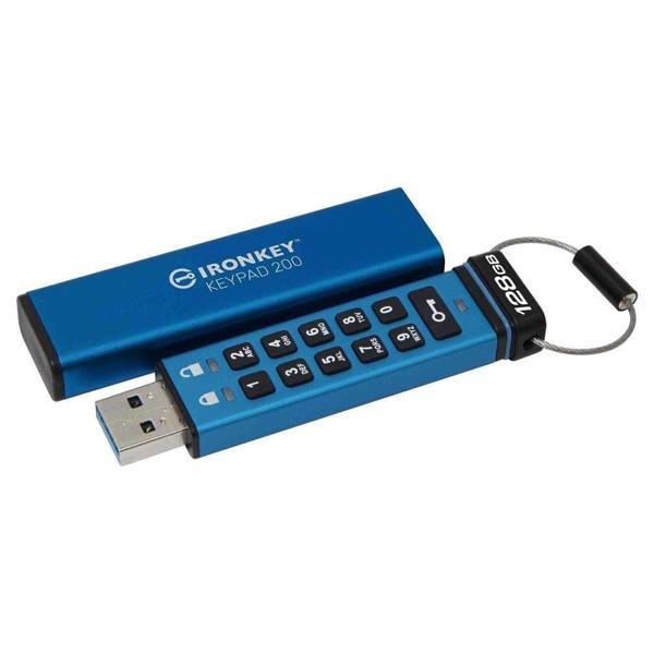 Kingston İkkp200-128Gb 128Gb Ironkey Keypad 200, Fips 140-3 Lvl 3 (Pending) Flash Bellek - Image 1