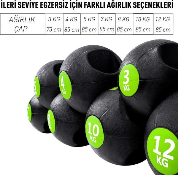 Woqes Çift Tutamaçlı Sağlık Topu Ağırlık Topu - Image 1