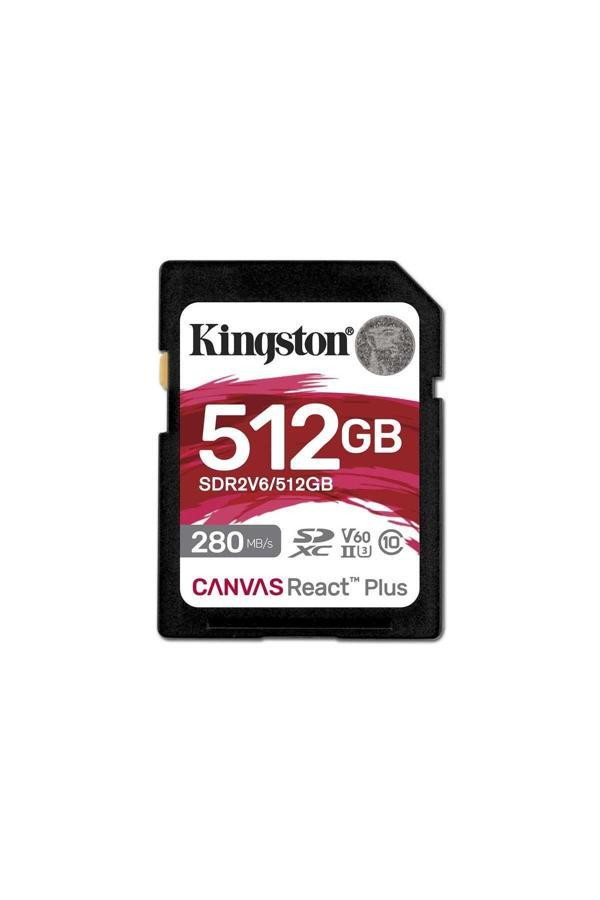 Kingston Sdr2V6-512Gb Canvas React Plus Sdxc Uhs-İi 280R-150W U3 V60 For Full Hd-4K Sd Hafıza Kartı - Image 1