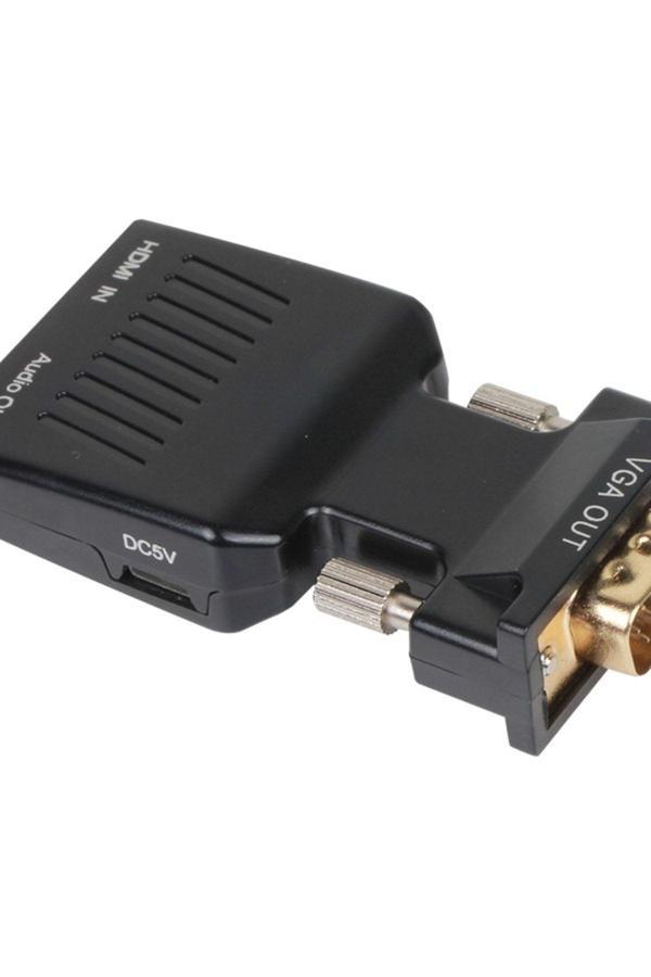 Ca336A Siyah Vga Erkek To Hdmi Dişi Dönüştürücü - Image 1