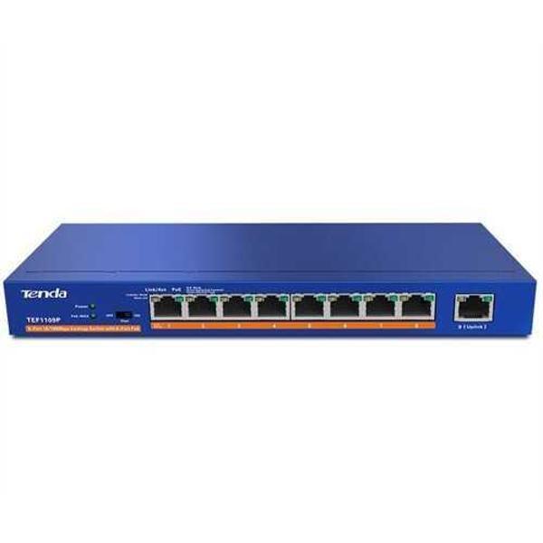 9 Port 8 Port Poe+ 10-100 Switch Hub Tef1109P - Image 1