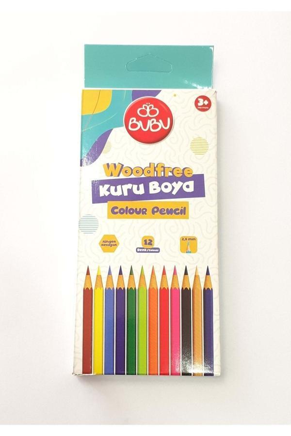 Bu-Bu Kuru Boya Kalemi Woodfree Tam Boy 12 Renk Kur001 - Image 1