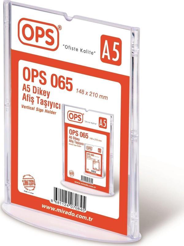 Ops Masa Üstü Afiş Taşıyıcı A5 Dikey 148x210 Mm 065 - Image 1