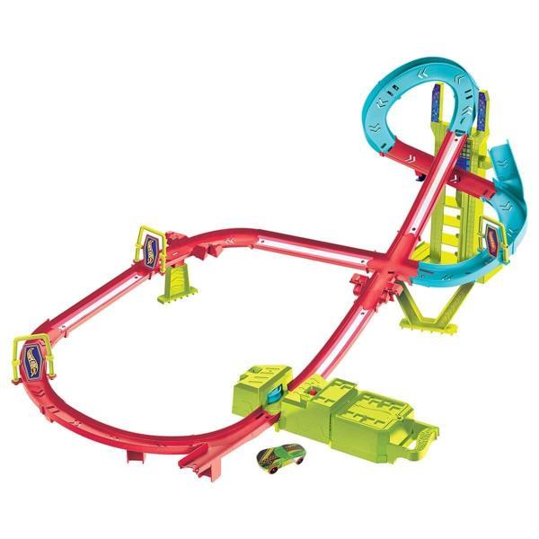Mattel Oyuncak Hot Wheels Neon Yarışlar Çoklu Yarış Heyecanı Pist Seti HPC07 - Image 1