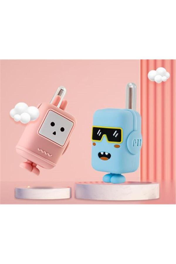 Wowkids Xj16 Rechargeable Çocuk Walkie Talkie 1 Km Pink-Blue Çocuk Telisizi - Image 1