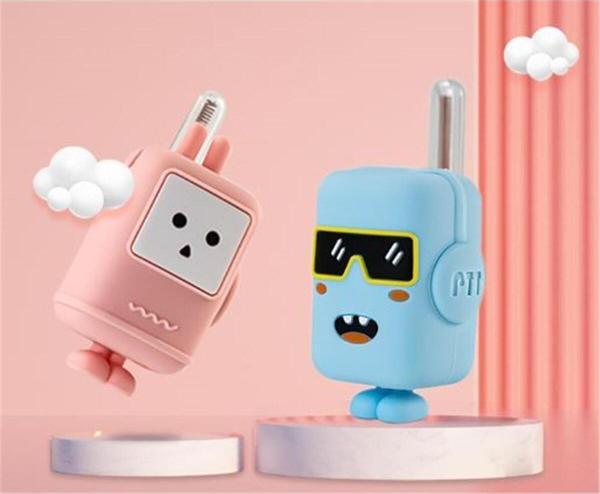 Wowkids Xj16 Rechargeable Çocuk Walkie Talkie 1 Km Pink-Blue Çocuk Telisizi - Image 1