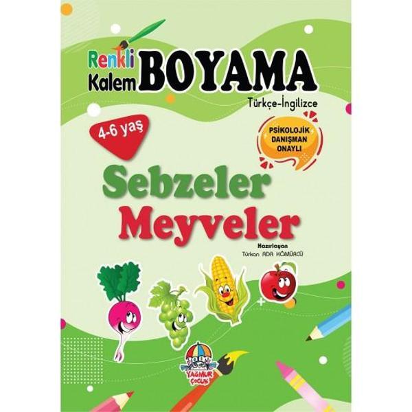 Yağmur Çocuk Yyg Renkli Kalem Boyama/Sebzeler Meyveler - Yağmur Çocuk - Image 1