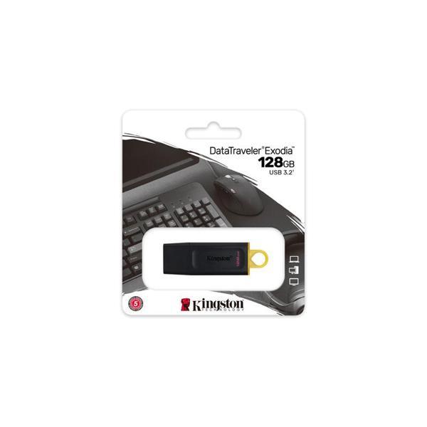 Dtx-128Gb 128Gb Usb3.2 Gen1 Datatraveler Exodia (Black + Yellow) Flash Bellek - Image 1