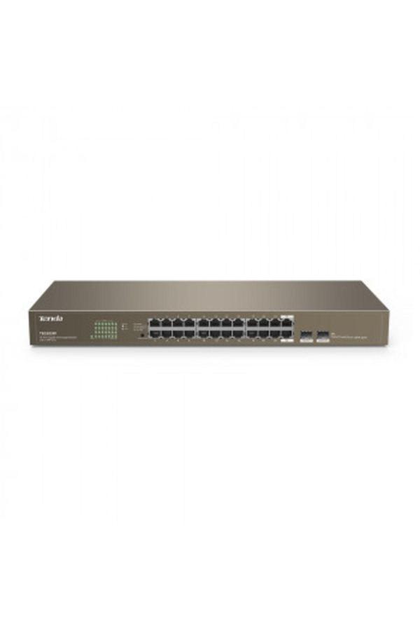 Teg1024F 24 Port 10-100-1000 Mbps + 2 Port Sfp Switch Hub Çelik Kasa Rack Mount - Image 1