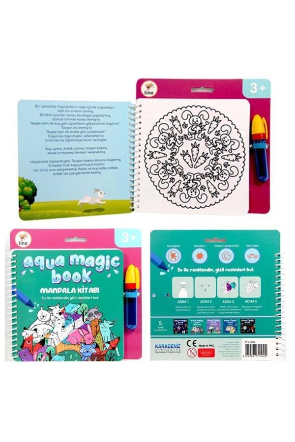 Lino Sihirli Boyama Kitabı Aqua Magic Book Mandala Tfl-1003 - Image 1