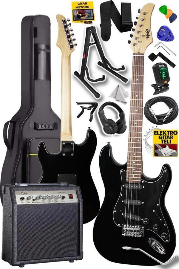 Midex RPH-30BK-30AMP Elektro Gitar Seti 30 WATT GAİN'Lİ Amfi Kulaklık Full SET - Image 1